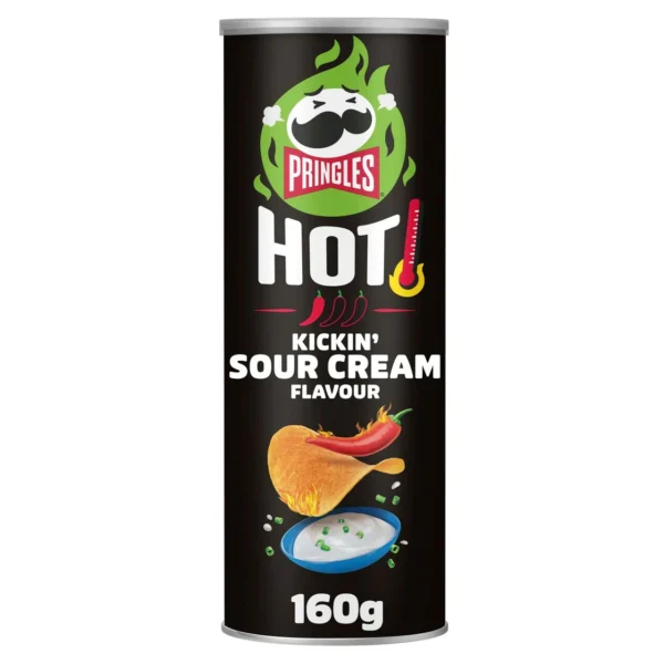 pringles hot kickin` sour cream 160g