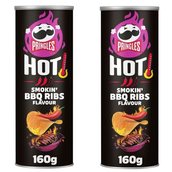 pringles hot smokin` bbq ribs 160g