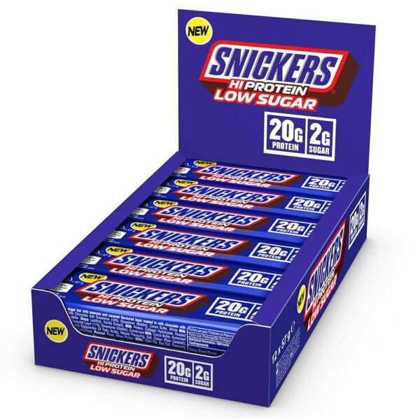 snickers hi protein original bars, 24.12 oz (12 count box)