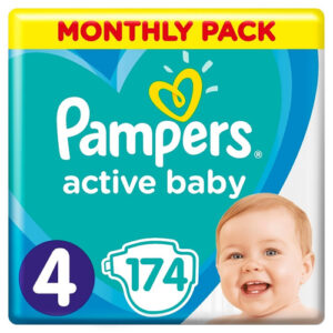 👶 pampers baby dry size 4 – 174 diapers (mega pack)