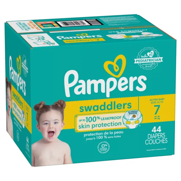 👶 pampers swaddlers sensitive disposable diapers – size 7 (44 count)