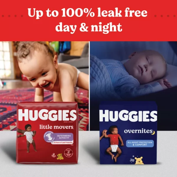 👶 huggies little movers baby disposable diapers – size 4 (select count)