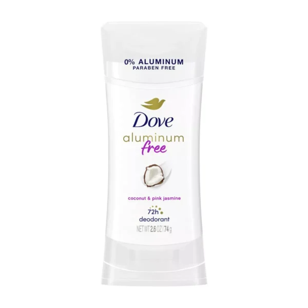 🧴dove beauty coconut & pink jasmine solid deodorant stick aluminum free 2.6oz