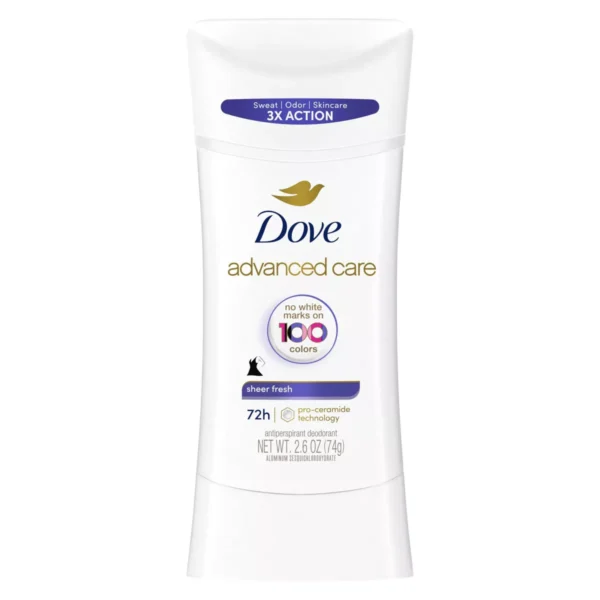 🧴dove beauty advanced care sheer fresh 72 hour women's antiperspirant & deodorant stick 2.6oz