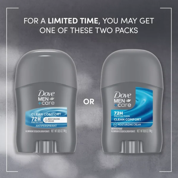 🧴 dove men+care 72 hour mini antiperspirant & deodorant stick – clean comfort (travel size, 0.5 oz)