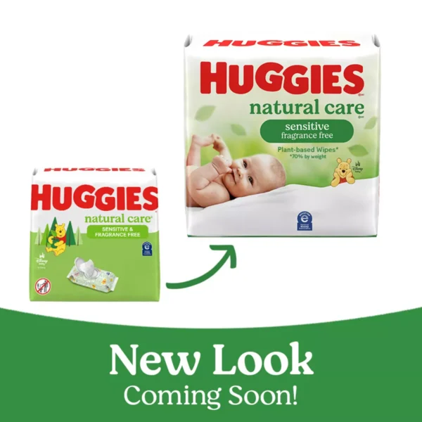 👶 huggies natural care sensitive unscented baby wipes – 165 wipes