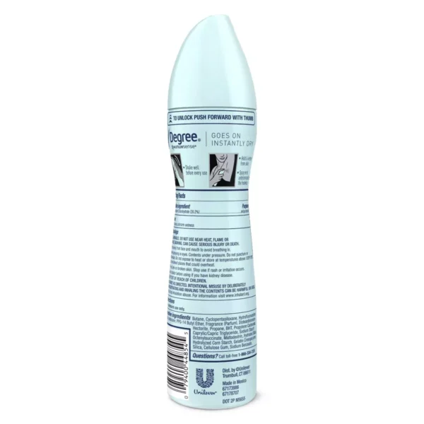 🧴 Degree Ultraclear Black + White Pure Clean Antiperspirant & Deodorant Dry Spray – 3.8 oz - Image 3