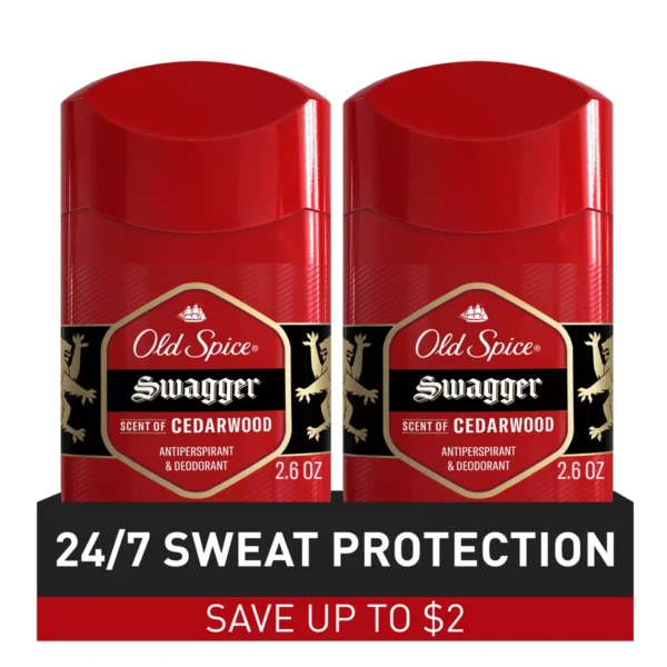 old spice red collection swagger invisible solid antiperspirant & deodorant for men 2.6oz