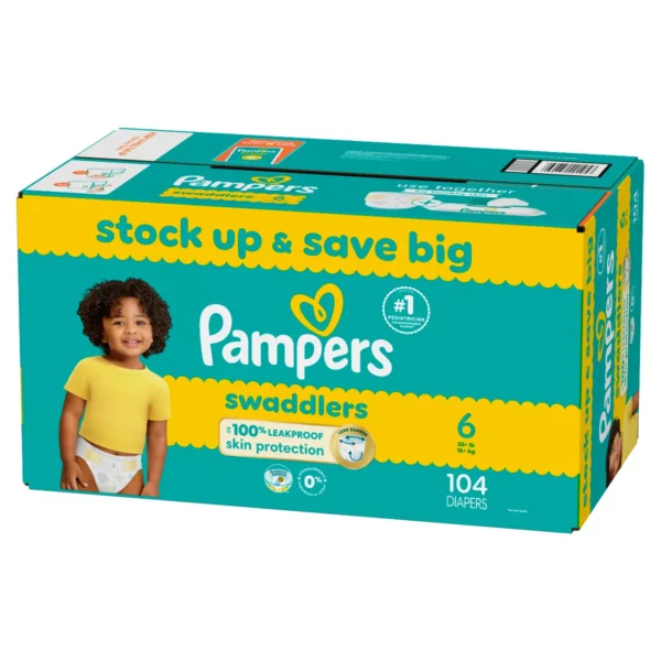 👶 pampers swaddlers sensitive disposable diapers – size 6 (104 count)