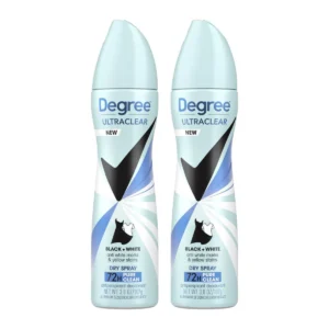 🧴 Degree Ultraclear Black + White Pure Clean Antiperspirant & Deodorant Dry Spray – 3.8 oz