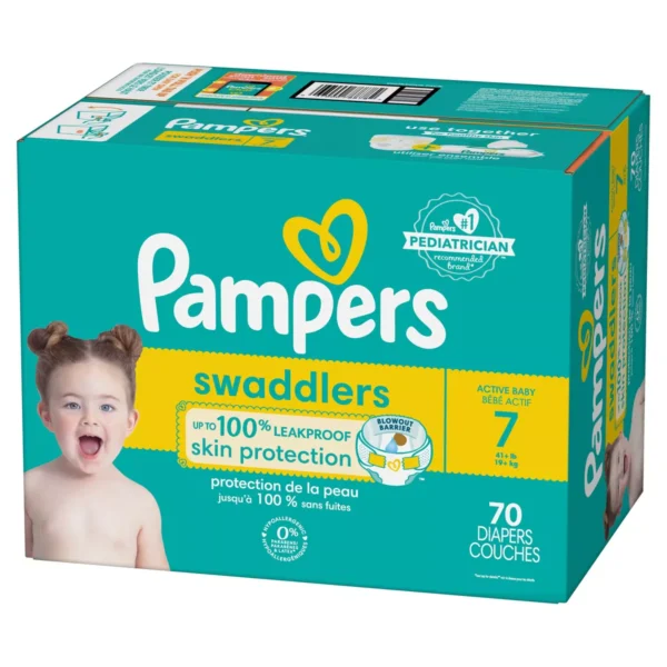 👶 pampers swaddlers sensitive disposable diapers – size 7 (70 count)