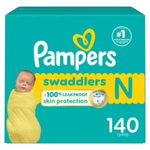 👶 pampers swaddlers sensitive disposable diapers – newborn (140 count)