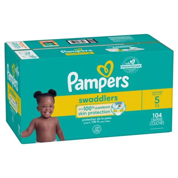 👶 pampers swaddlers sensitive disposable diapers – size 5 (108 count)