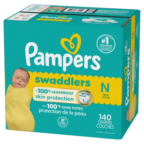 👶 pampers swaddlers sensitive disposable diapers – newborn (140 count)