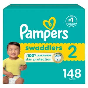 👶 pampers swaddlers sensitive disposable diapers – size 2 (148 count)