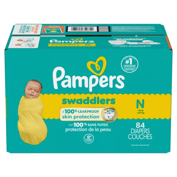 👶 pampers swaddlers sensitive disposable diapers – newborn (84 count)