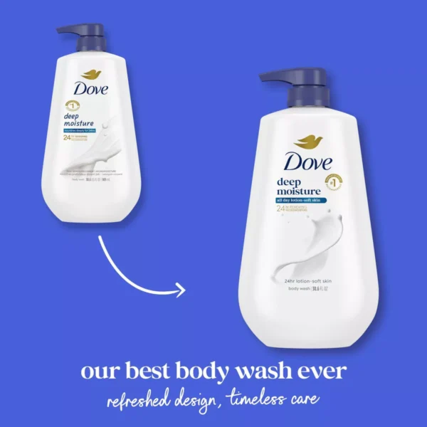 🧴 dove deep moisture body wash nourishes the driest skin 24hr lotion soft skin 30.6 fl oz