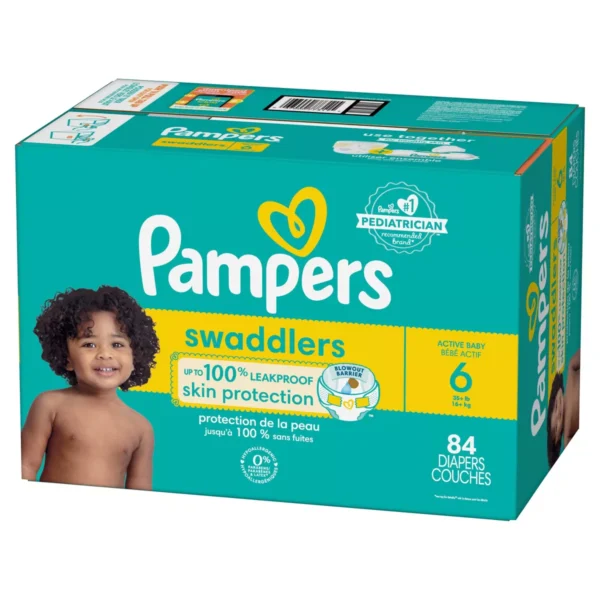 👶 pampers swaddlers sensitive disposable diapers – size 6 (84 count)