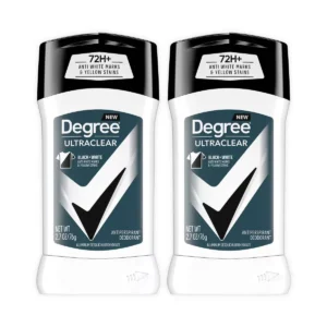 🧴 degree men ultraclear black + white 72 hour antiperspirant & deodorant – 2.7 oz / 2 pack