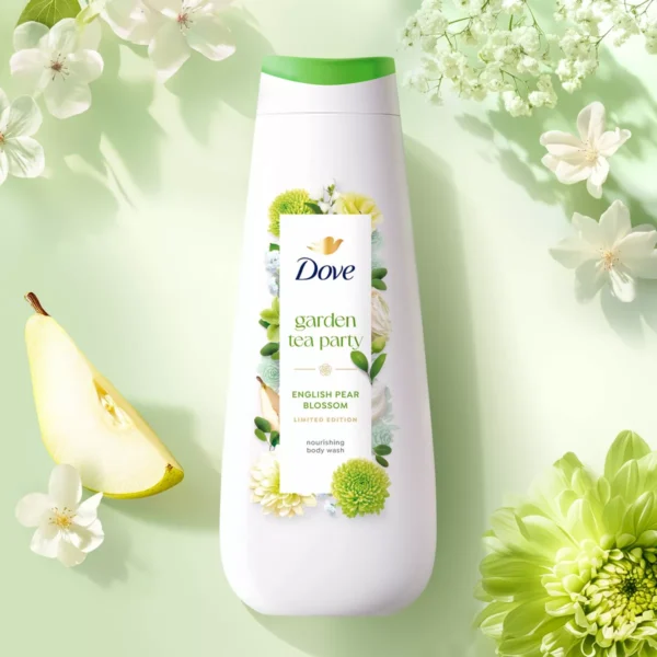 🧴 dove beauty garden tea party body wash english pear blossom limited edition 20 fl oz