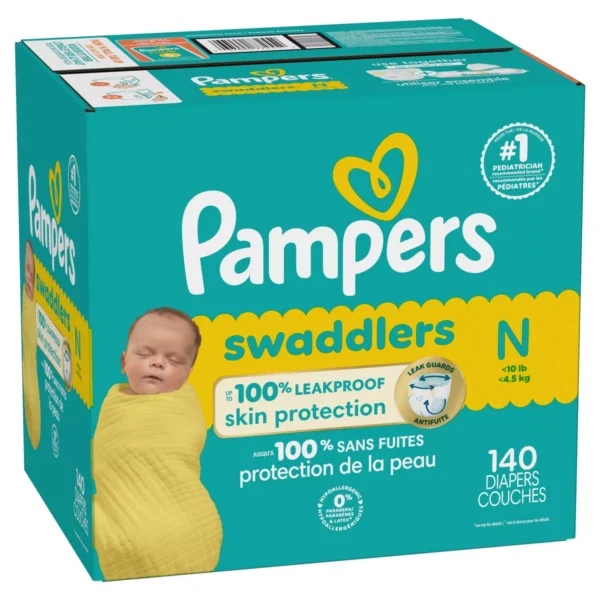 👶 pampers swaddlers sensitive disposable diapers – newborn (140 count)