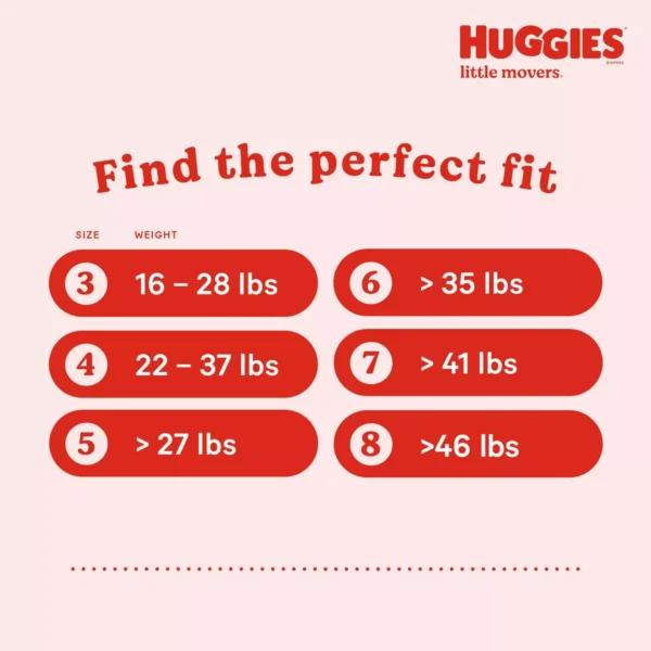 👶 huggies little movers baby disposable diapers – size 5 (135 count)