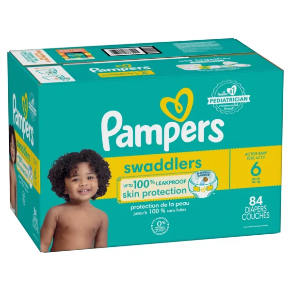 👶 pampers swaddlers sensitive disposable diapers – size 6 (84 count)