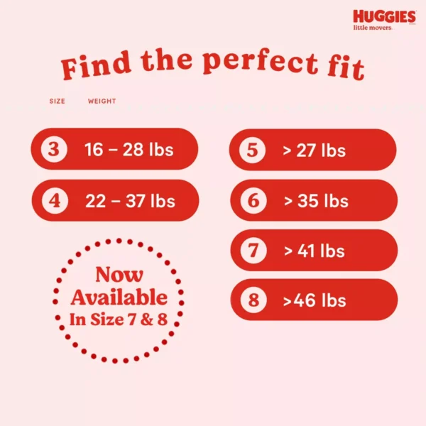 👶 huggies little movers baby disposable diapers – size 6 (84 count)