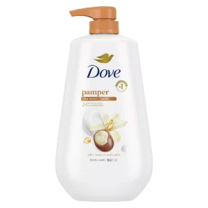 🧴 dove pamper body wash pump shea butter & vanilla 24hr lotion soft skin 30.6 fl oz