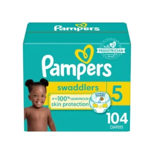 👶 Pampers Swaddlers Sensitive Disposable Diapers – Size 5 (108 Count)
