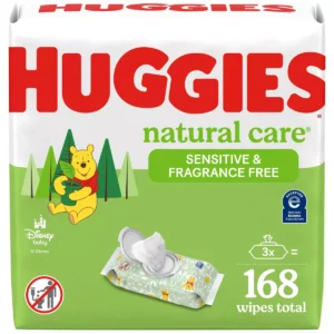 👶 huggies natural care sensitive unscented baby wipes – 165 wipes