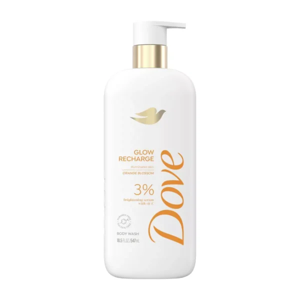 🧴 dove beauty serum body wash for women with 3% brightening serum + vitamin c glow recharge 18.5 fl oz