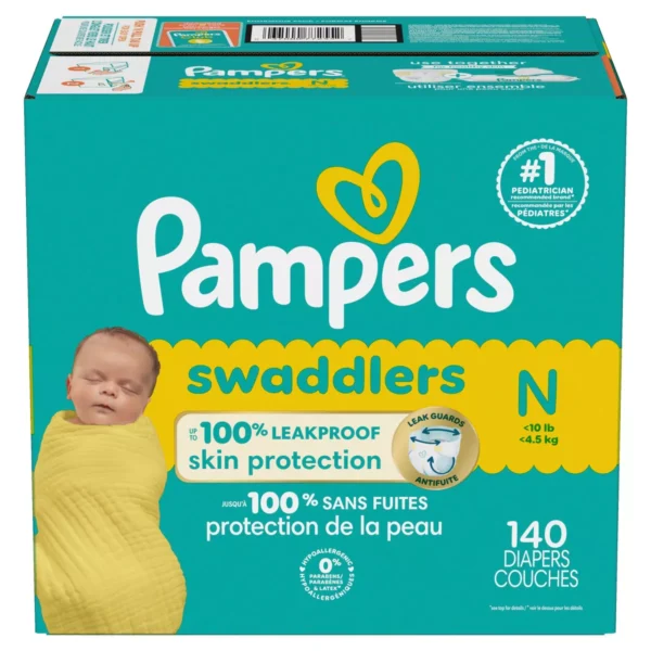 👶 pampers swaddlers sensitive disposable diapers – newborn (140 count)