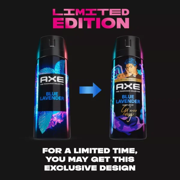 🧴 axe blue lavender 72 hour premium body spray – mint & amber – aluminum free (4 oz)