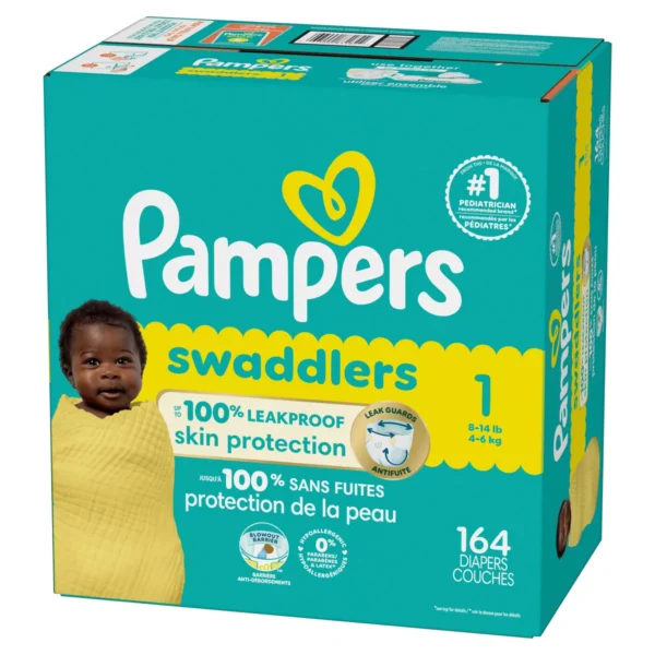 👶 pampers swaddlers sensitive disposable diapers – size 1 (164 count)