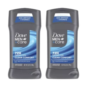 dove men+care 72 hour antiperspirant & deodorant stick clean comfort 2.7oz/2ct