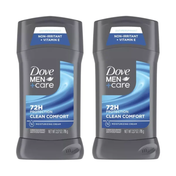 dove men+care 72 hour antiperspirant & deodorant stick clean comfort 2.7oz/2ct