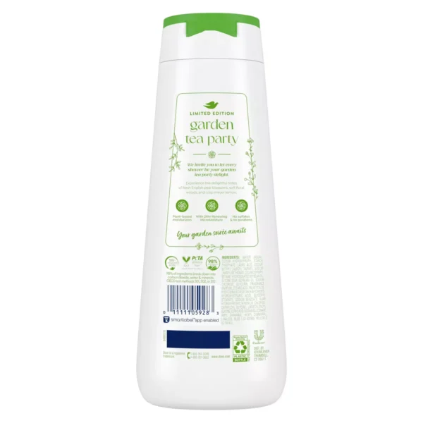 🧴 dove beauty garden tea party body wash english pear blossom limited edition 20 fl oz