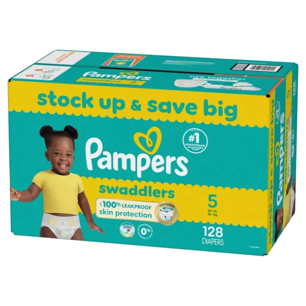 👶 pampers swaddlers sensitive disposable diapers – size 5 (128 count)