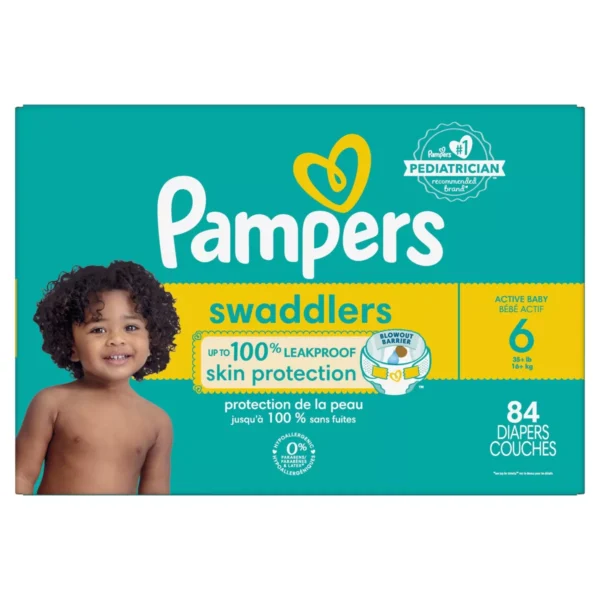 👶 pampers swaddlers sensitive disposable diapers – size 6 (84 count)