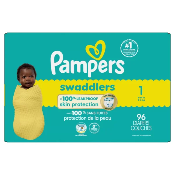 👶 pampers swaddlers sensitive disposable diapers – size 1 (96 count)