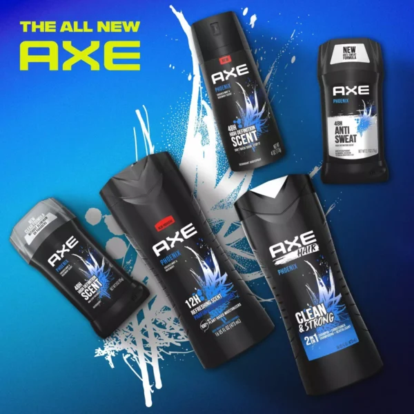 🧴 axe phoenix clean + cool crushed mint & rosemary scent body wash – 2 pack (16 fl oz each)