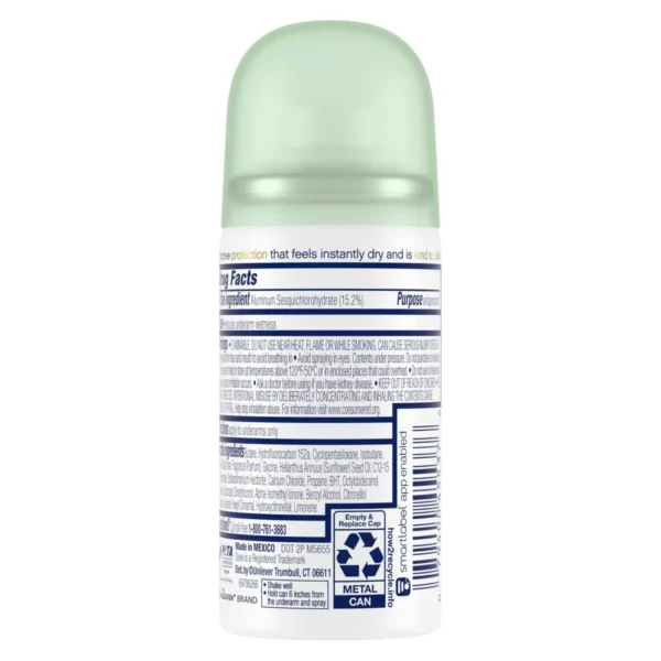 🧴dove beauty mini advanced care cool essentials antiperspirant & deodorant dry spray travel size 1oz