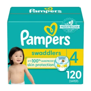 👶 pampers swaddlers sensitive disposable diapers – size 4 (120 count)