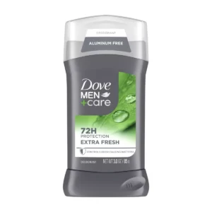 dove men+care 72 hour solid deodorant stick – extra fresh, aluminum free (3 oz)