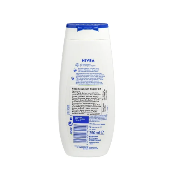🧴 nivea – creme soft shower gel 250ml