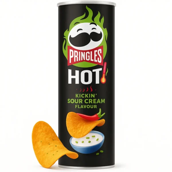 pringles hot kickin` sour cream 160g