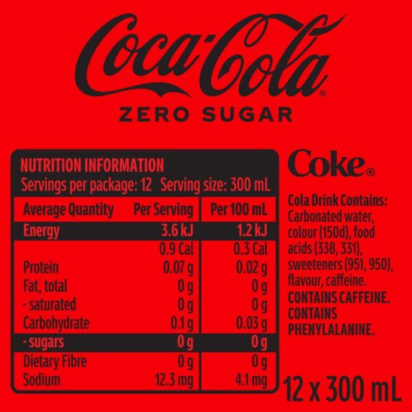 coca cola zero 300ml