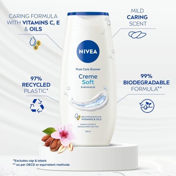 🧴 nivea – creme soft shower gel 250ml