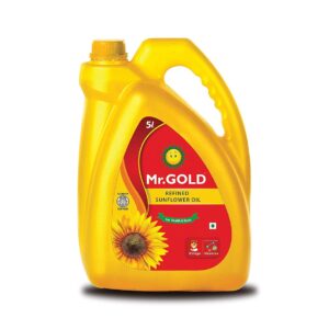 mr. gold refined sunflower oil can,5l | light oil | agmark |vitamin enriched total 5l